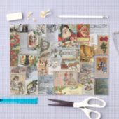 Antiek Kerst Ephemera Collage Decoupage Tissuepapier (Craft)