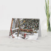 Antiek kerst feestdagen kaart (Voorkant)