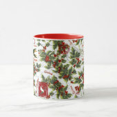 antiek kerst-hollypatroon mok (Midden)