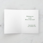 /Antiek Kerst Kaart-Quilts, Santa Feestdagen Kaart (Binnen)