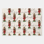 Antiek kerstAngels muziekblad Inpakpapier Vel (Voorkant 2)