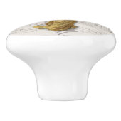 Antiek kerstboom engel Victoriaans papier schroot Keramische Knop (Zijkant)