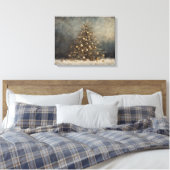 Antiek kerstboom Wall Art - Moody print. Canvas Afdruk (Insitu (Slaapkamer))