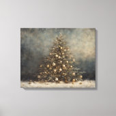Antiek kerstboom Wall Art - Moody print. Canvas Afdruk (Voorkant)