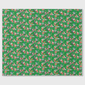 Antiek kerstcadeaupapier cadeaupapier (Vlak)