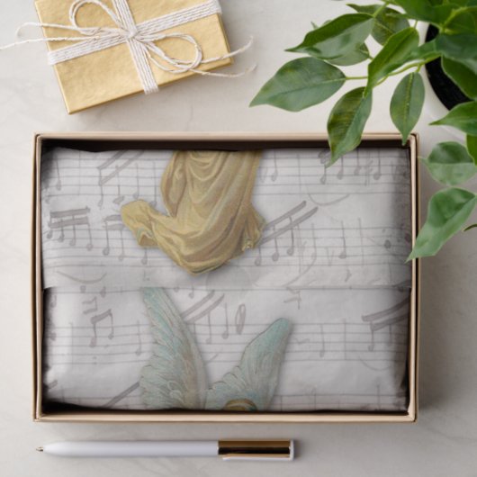 Antiek Kerstengel Victoriaans Christelijk Groot Tissuepapier (Geschenk)