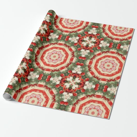  antiek kerstfeest Deel 1 Ephemera Cadeaupapier (Uitgerold)