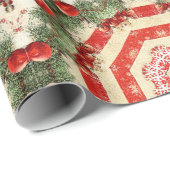 antiek kerstfeest Deel 1 Ephemera Cadeaupapier (Rol Hoek)