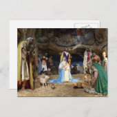 Antiek kerstfeest feestdagenkaart (Voorkant / Achterkant)