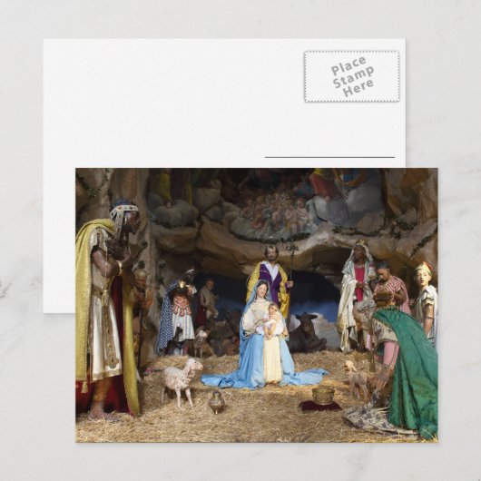 Antiek kerstfeest feestdagenkaart (Voorkant / Achterkant)