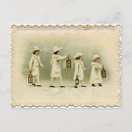 Antiek kerstfeestbegroetingen feestdagenkaart