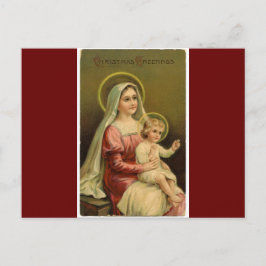 Antiek kerstfeestbegroetingen feestdagenkaart