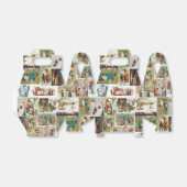 Antiek kerstfeestdag met kerstfeest bedankdoosjes (Uitgevouwen)