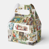 Antiek kerstfeestdag met kerstfeest bedankdoosjes (Voorkant Zijde)