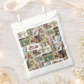 Antiek kerstfeestdag met kerstfeest bedankzakje (Geknipt)