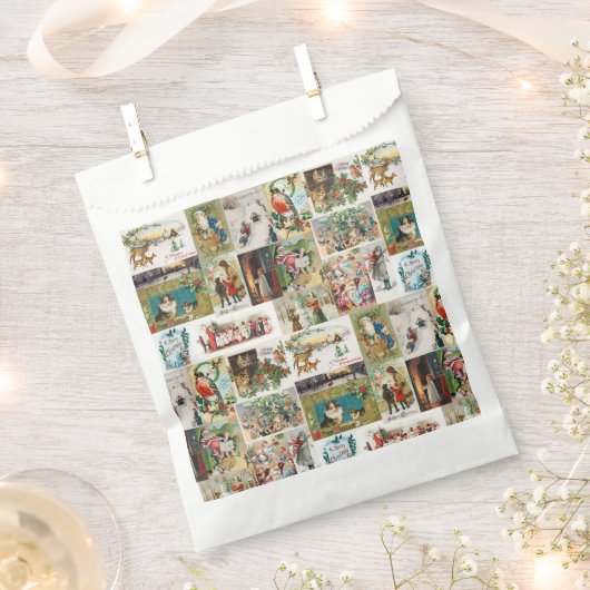 Antiek kerstfeestdag met kerstfeest bedankzakje (Geknipt)