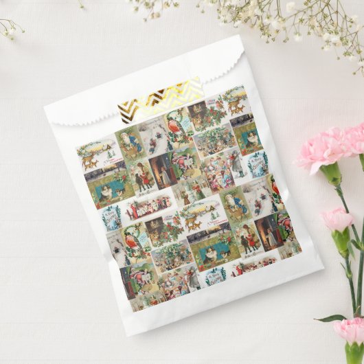 Antiek kerstfeestdag met kerstfeest bedankzakje (Gezegeld)