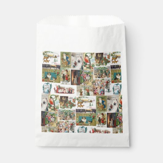 Antiek kerstfeestdag met kerstfeest bedankzakje (Voorkant)