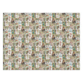 Antiek kerstfeestdag met kerstfeest tafelkleed (Voorkant (Horizontaal))