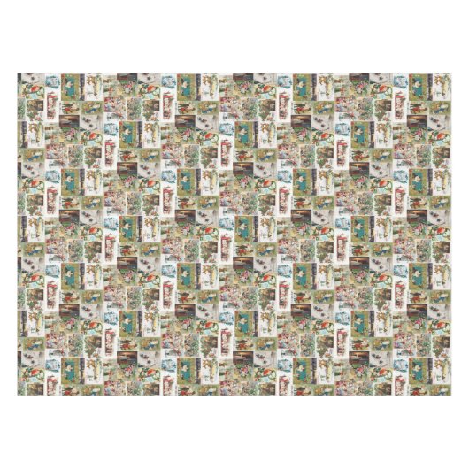 Antiek kerstfeestdag met kerstfeest tafelkleed (Voorkant (Horizontaal))