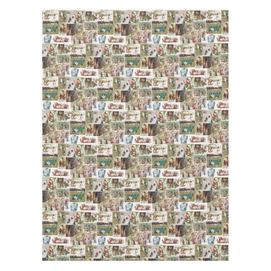 Antiek kerstfeestdag met kerstfeest tafelkleed (Voorkant)