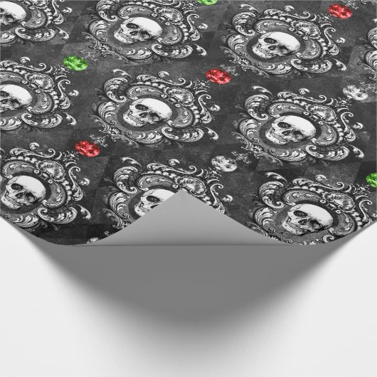 Antiek kerstfeestdagen cadeaupapier (Hoek)