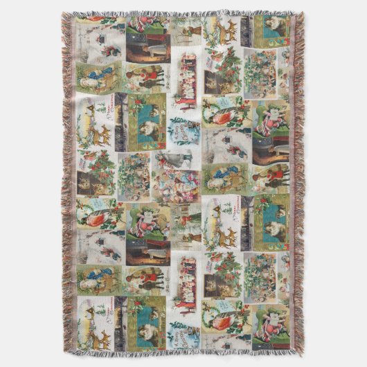 Antiek kerstfeestdagen deken (Voorkant Verticaal)