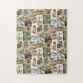 Antiek kerstfeestdagen legpuzzel (Verticaal)