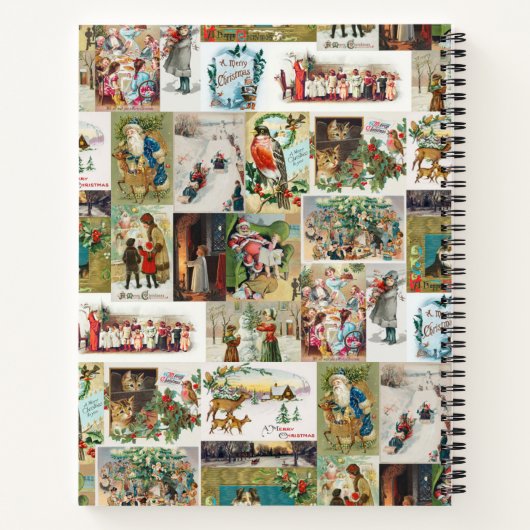 Antiek kerstfeestdagen notitieboek (Achterkant)