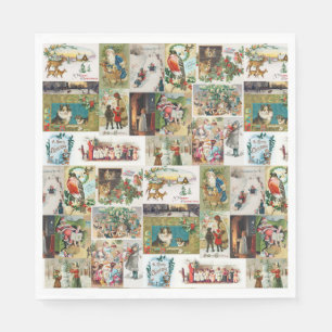 Antiek kerstfeestdagen servet