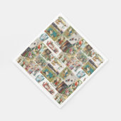 Antiek kerstfeestdagen servet (Hoek)