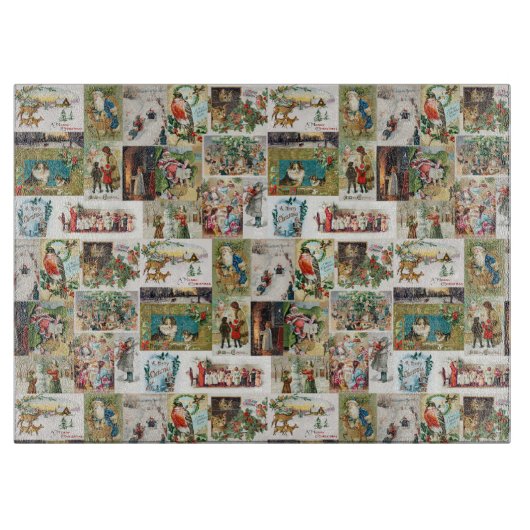 Antiek kerstfeestdagen snijplank (Voorkant)