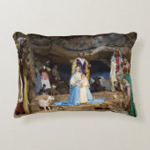 Antiek kerstfeestscène accent kussen (Voorkant)