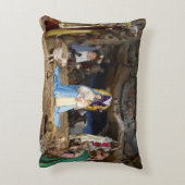 Antiek kerstfeestscène accent kussen (Achterkant (Verticaal))
