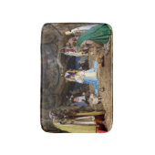 Antiek kerstfeestscène badmat (Voorkant Verticaal)