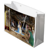 Antiek kerstfeestscène groot cadeauzakje (Voorkant Gekanteld)