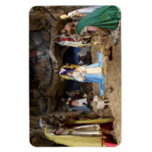 Antiek kerstfeestscène magneet (Verticaal)