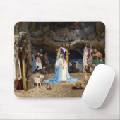 Antiek kerstfeestscène muismat (Met muis)
