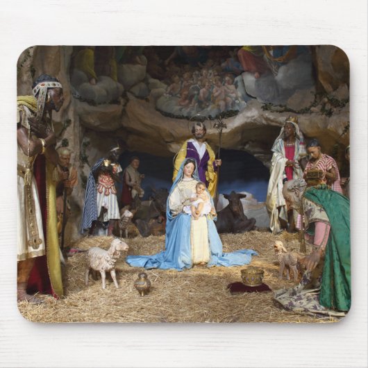 Antiek kerstfeestscène muismat (Voorkant)