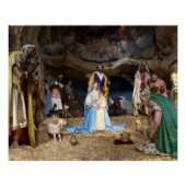 Antiek kerstfeestscène perfect poster (Voorkant)