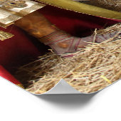 Antiek kerstfeestscène poster (Hoek)