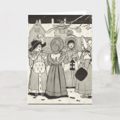 antiek kerstkaart feestdagen kaart (Voorkant)