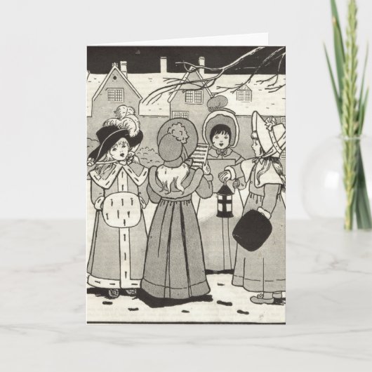 antiek kerstkaart feestdagen kaart (Voorkant)