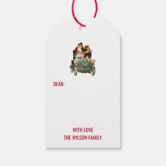  Antiek kerstkerstkerstbeker Cadeaulabel (Achterkant)