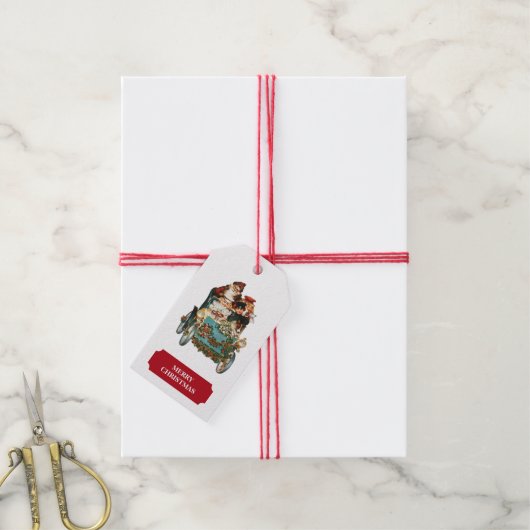  Antiek kerstkerstkerstbeker Cadeaulabel (Met Touw)