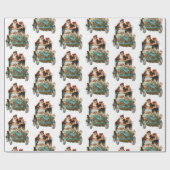  Antiek kerstkerstkerstbeker Cadeaupapier (Vlak)