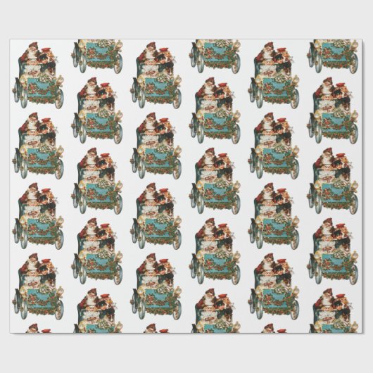  Antiek kerstkerstkerstbeker Cadeaupapier (Vlak)