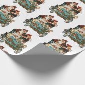  Antiek kerstkerstkerstbeker Cadeaupapier (Hoek)