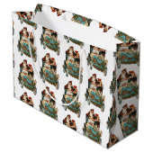  Antiek kerstkerstkerstbeker Groot Cadeauzakje (Achterkant Gekanteld)