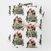 Antiek kerstkerstkerstbeker Inpakpapier Vel (In situ)